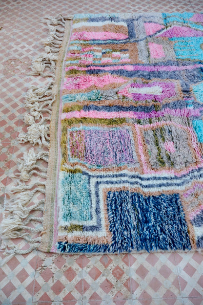 Tapis Berbère Tableau Multicolore Béni Ouarain Qualité Supérieure -300 x 206 cm