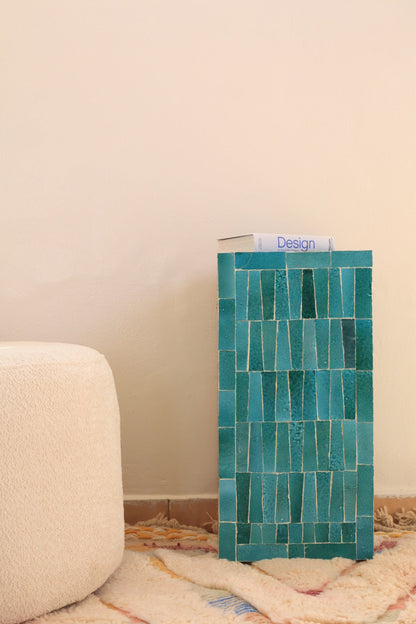 Turquoise SENSE Moderne Zellige Zuil - 60 x 30 x 30 cm