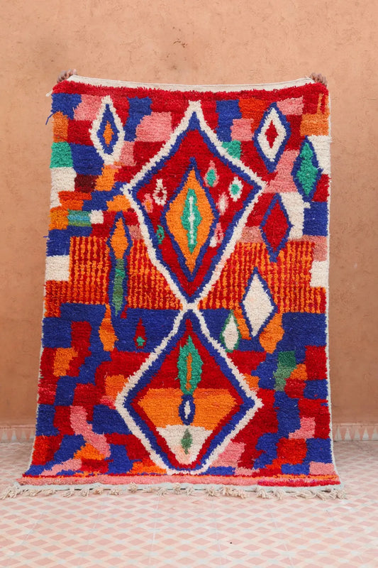 Tapis Berbère Boujad Multicolore  - 201 × 133 cm Néda