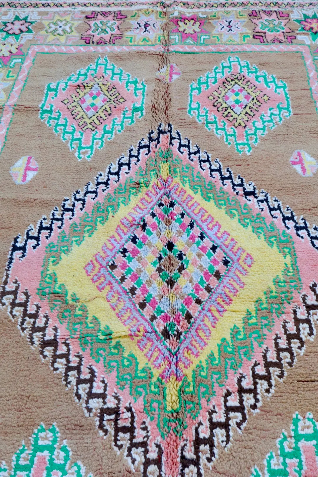 Tapis Berbère Boujaad Antique Marron Multicolore  - 352 x 196 cm Néda