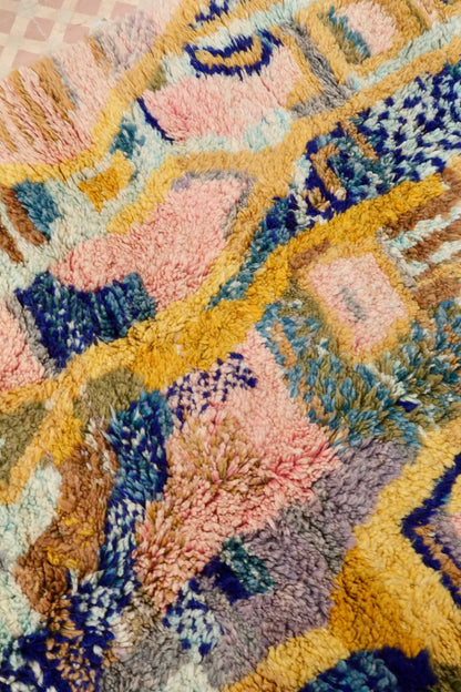 Tapis Berbère Abstrait Coloré Béni Ouarain Qualité Supérieure - 280 x 170 cm Néda