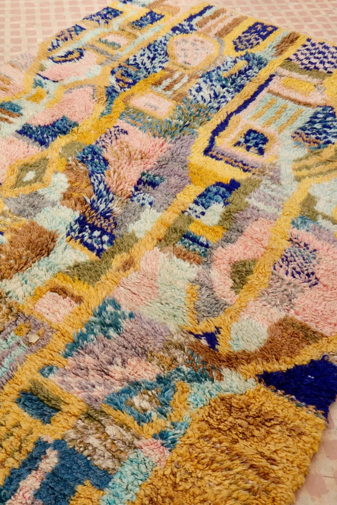 Tapis Berbère Abstrait Coloré Béni Ouarain Qualité Supérieure - 280 x 170 cm Néda