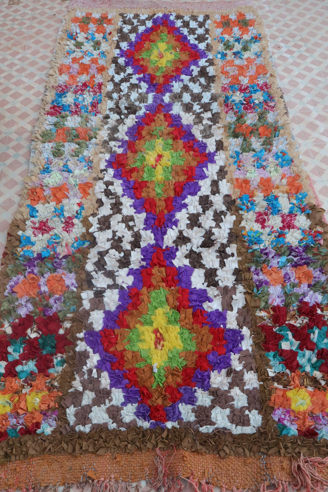 Alfombra berber boucherouite de color - 237 x 110 cm