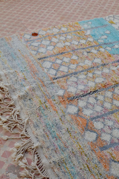 Tapis Berbère Coloré Béni Ouarain Graphique Qualité Supérieure - 294 x 218 cm Néda