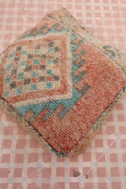 Pouf Berbère Coloré Boujad Bleach Néda
