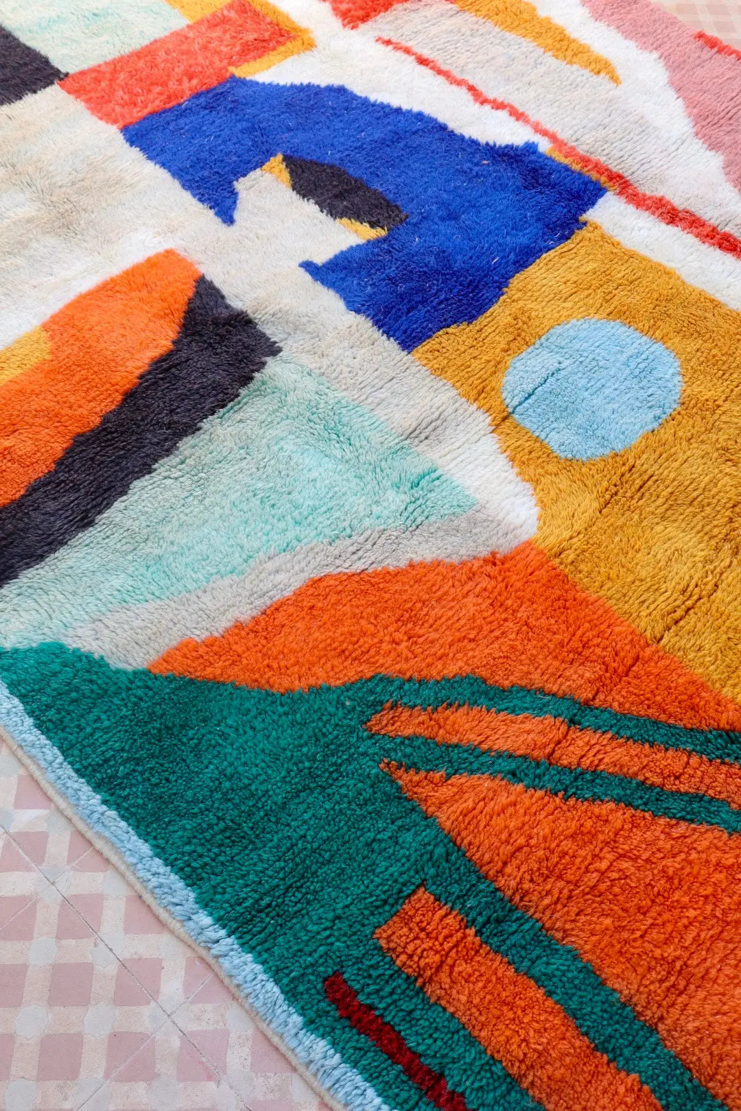 Tapis Berbère Azilal Multicolore Graphique Qualité Supérieure - 278 x 195 cm Néda