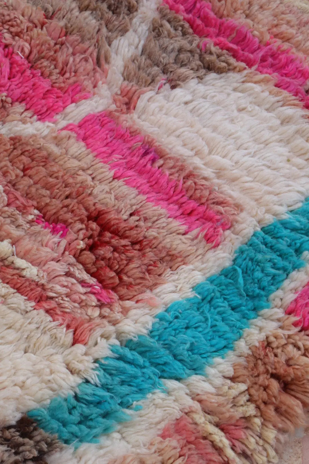 Alfombra Bereber Boujad Colorida Terracota Rosa Turquesa - 252 x 165 cm Néda