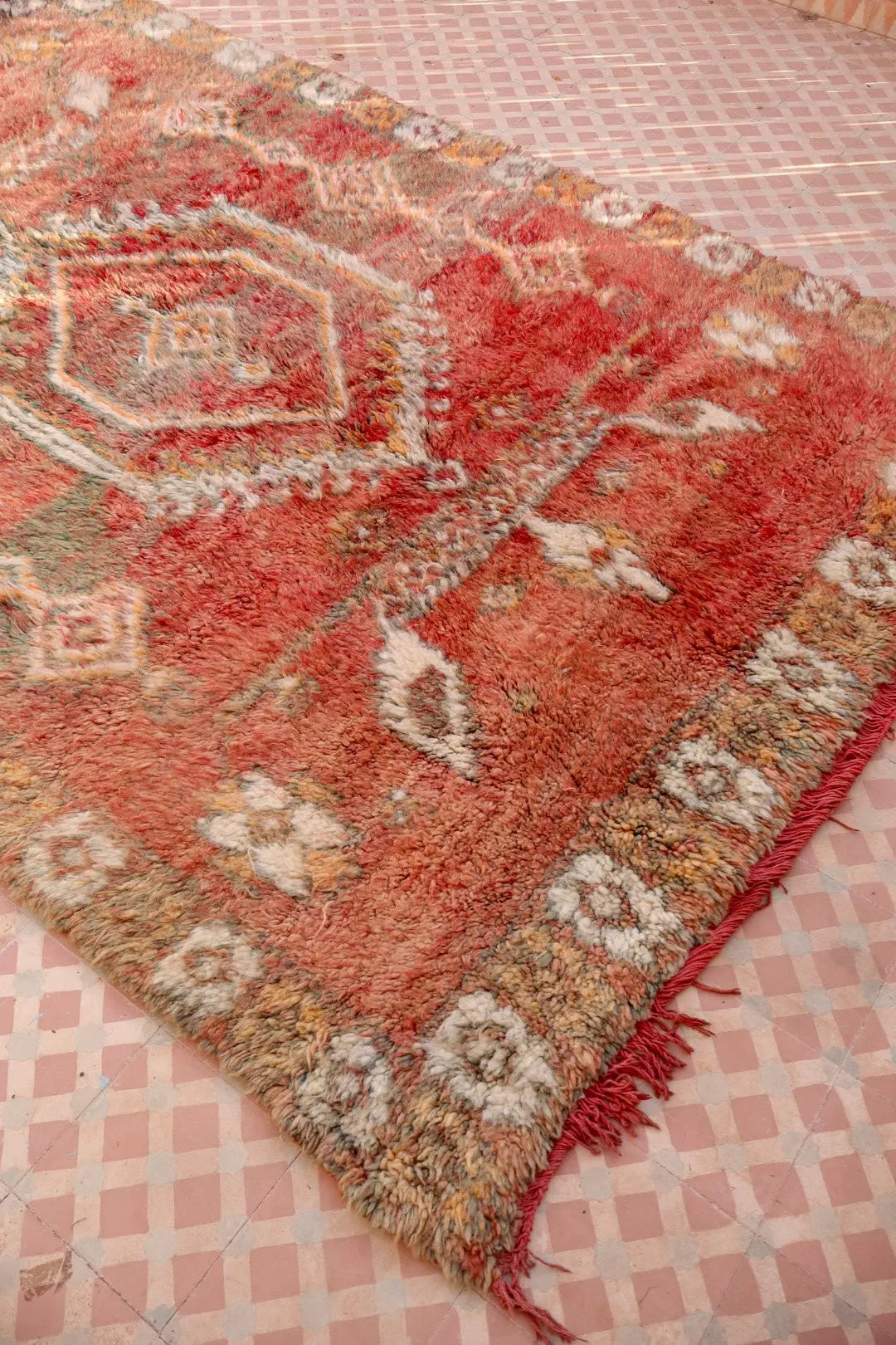 Alfombra Bereber Antigua Terracota Boujaad - 253 x 174 cm Néda