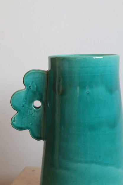 Vase Abstrait en Céramique Fait-Main Fleurs - DAISY Turquoise Néda