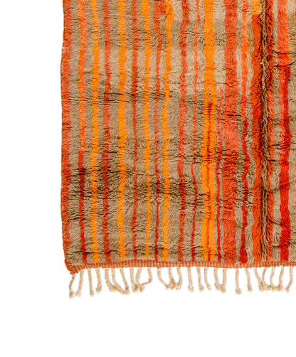 Berber carpet Mrirt Coloré Brown Orange Terracotta Red - 236 x 173 cm