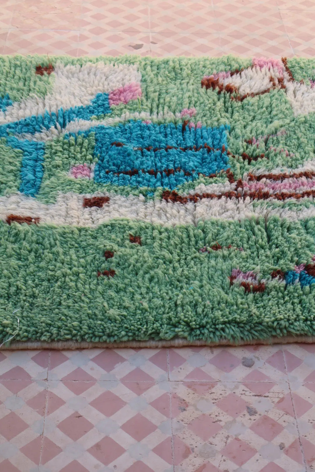 Tapis Berbère Coloré Vert - 150 x 112 cm Néda