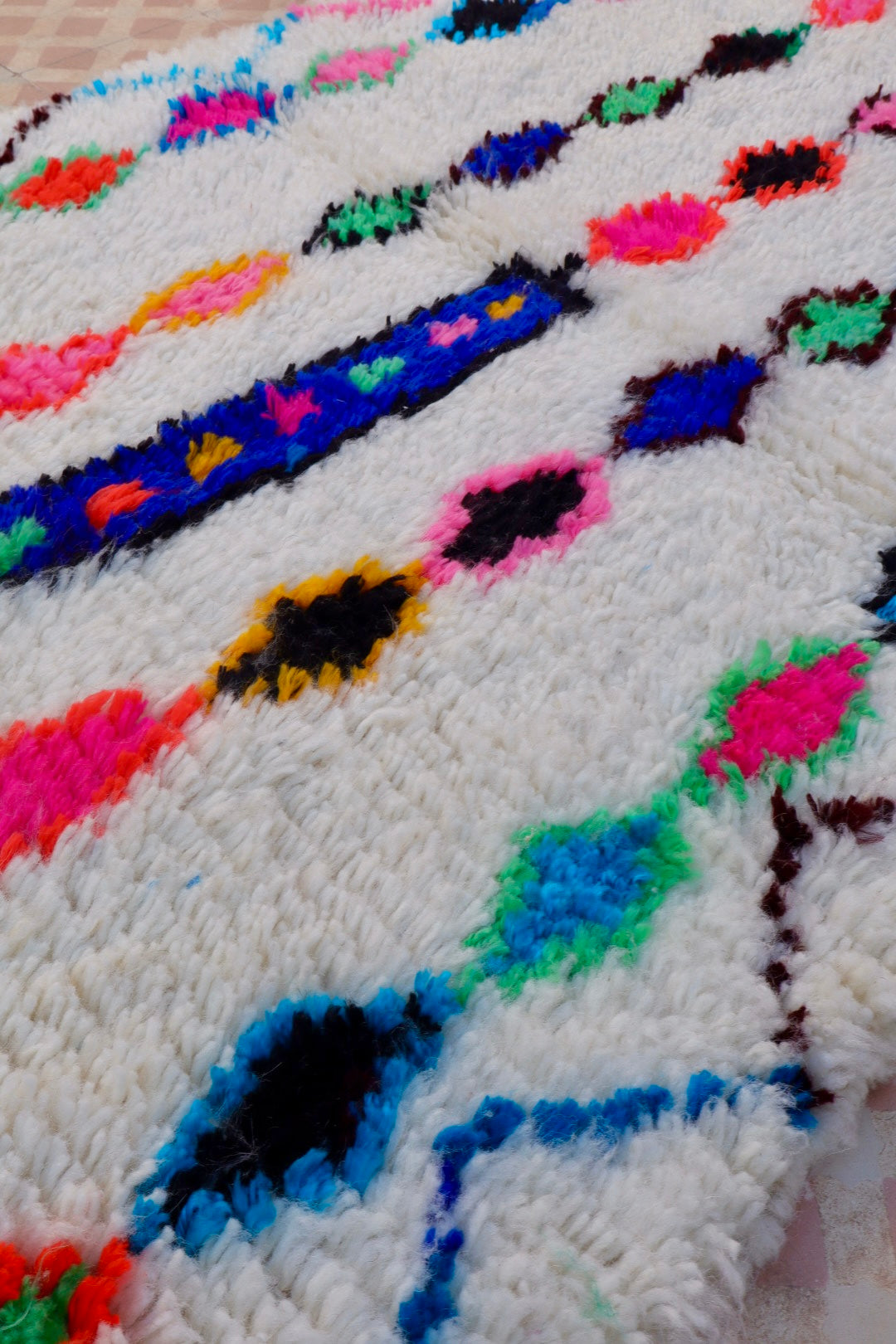 Tapis Berbère Azilal Coloré Multicolore Fluo- 161  x 106 cm Néda