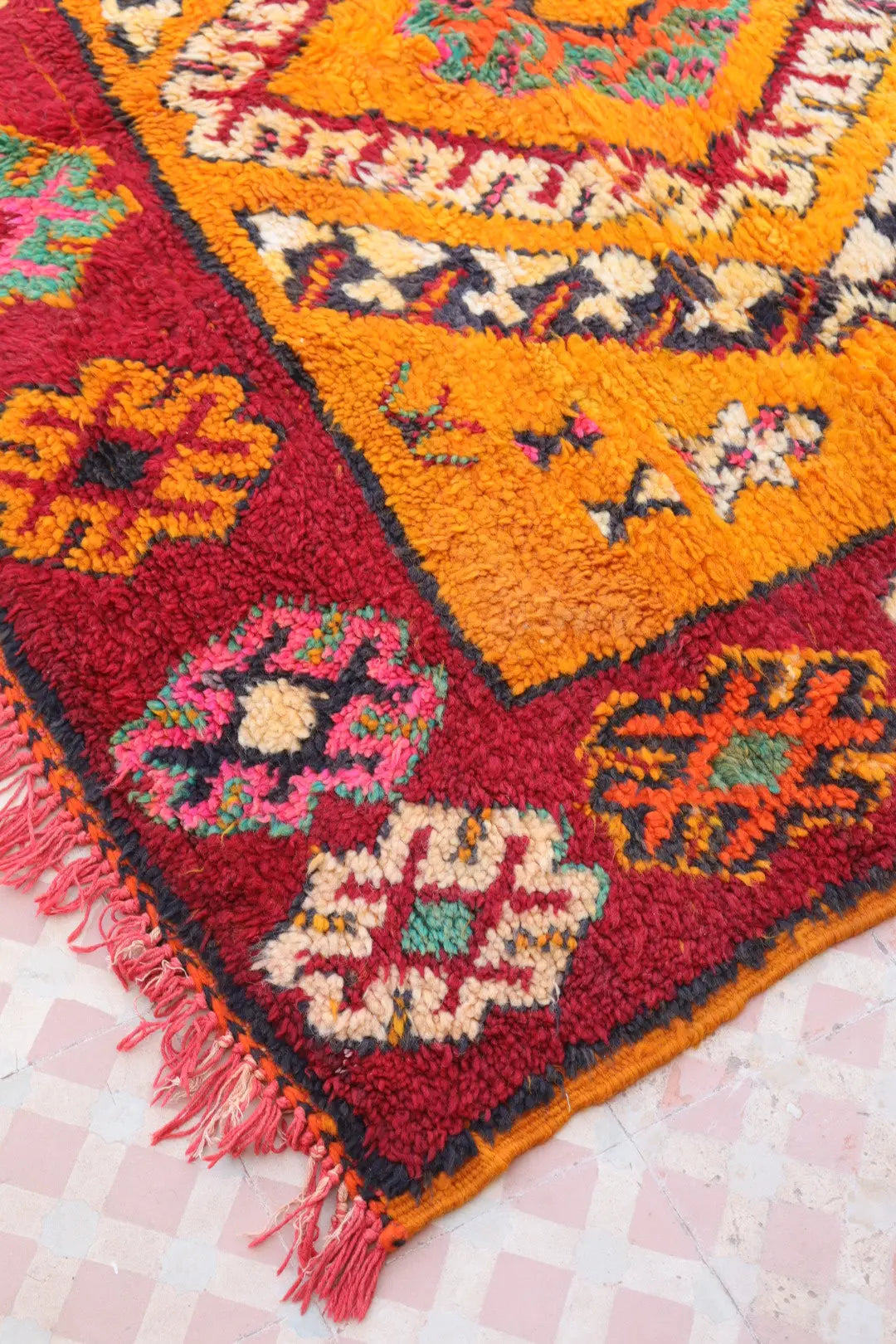Tapis Berbère Boujaad Antique Orange et Rouge- 280 x 170 cm Néda