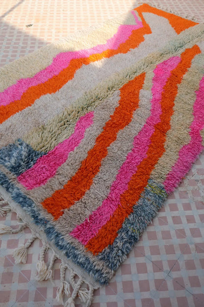 Tapis Berbère Coloré Béni Ouarain Qualité Supérieure - 260 x 162 cm Néda