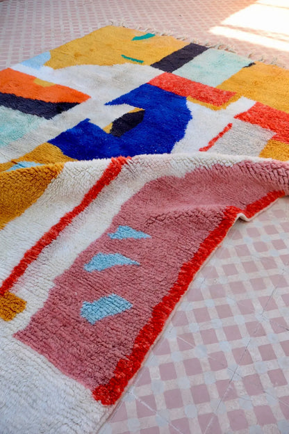 Tapis Berbère Azilal Multicolore Graphique Qualité Supérieure - 278 x 195 cm Néda