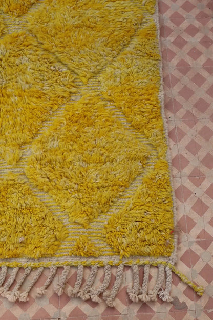Tapis Berbère Jaune Béni Ouarain- 138 x 106 cm Néda