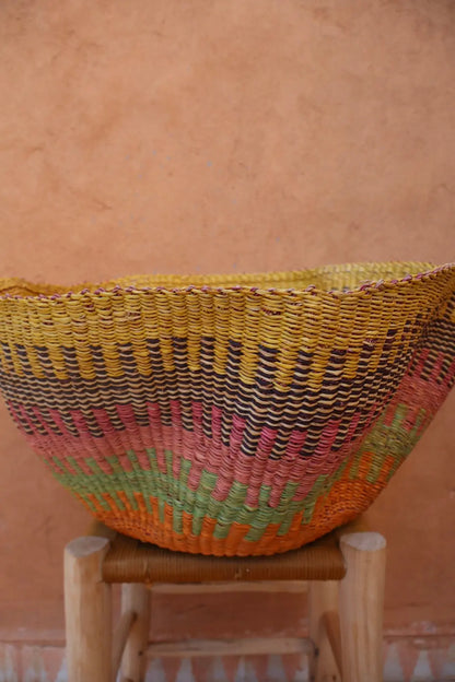 Panier Bolga Décoratif - Suspension Artisanale Colorée Néda