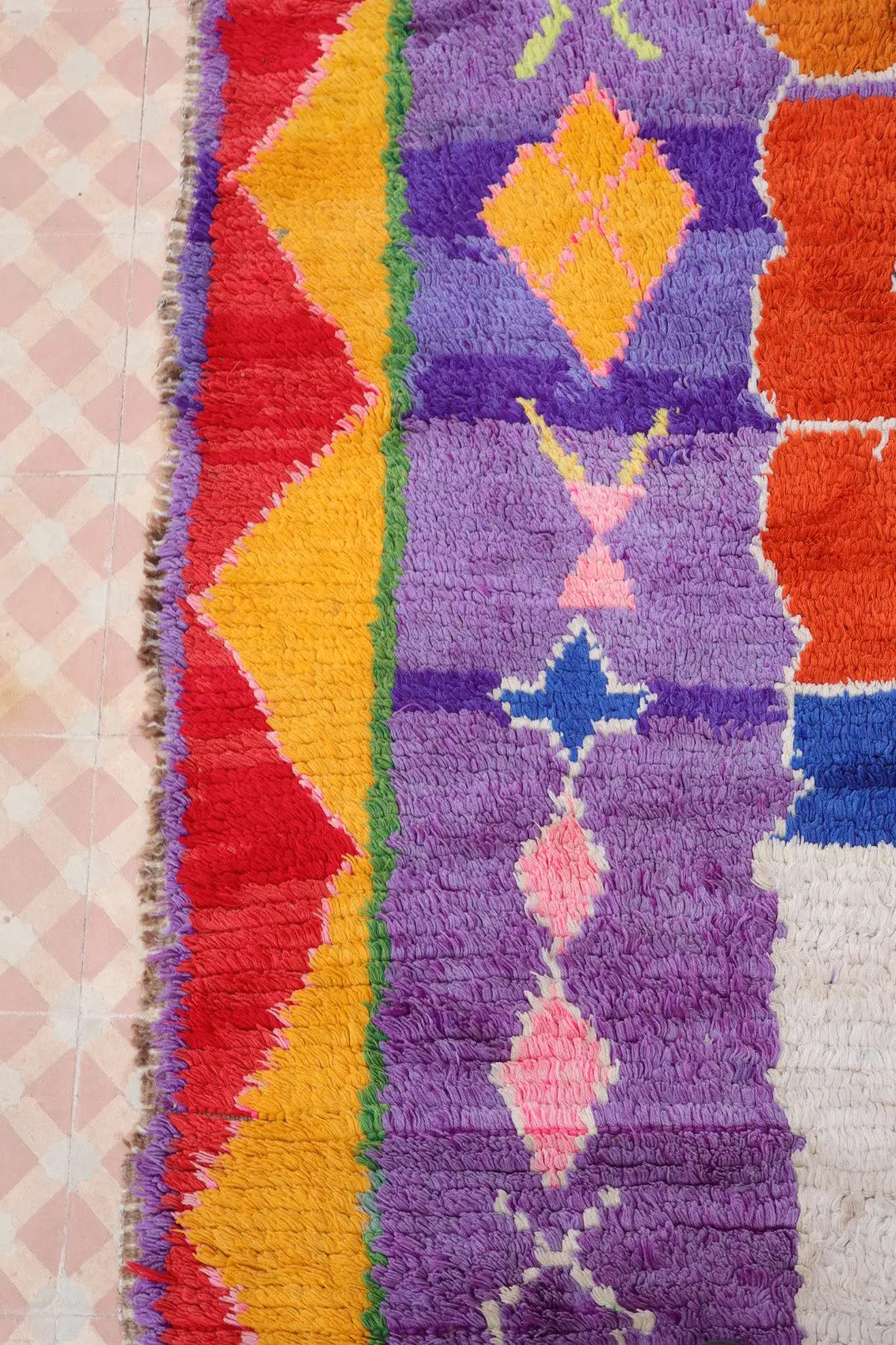 Berber tapijt Azilal Antique Lilas Multicolore - 285 x 122 cm Néda