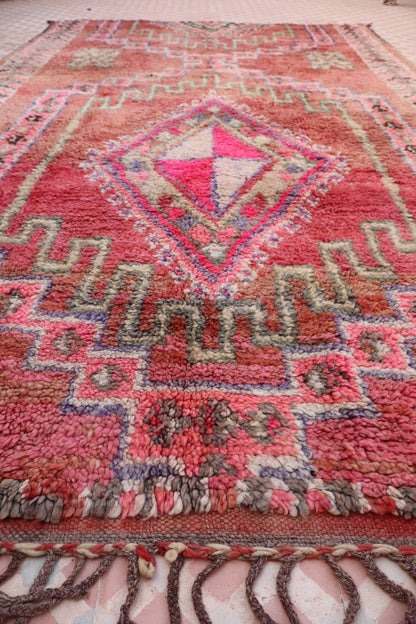 Boujaad Vintage Roze Berber Tapijt - 260 x 150 cm