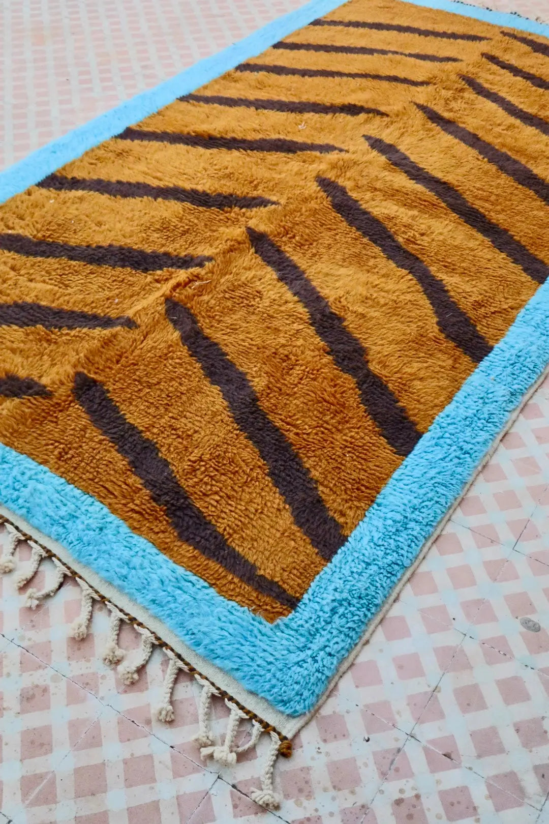 Tapis Berbère coloré «  Funky Tiger » - Les dessins de Néda - 284 x 155 cm Néda