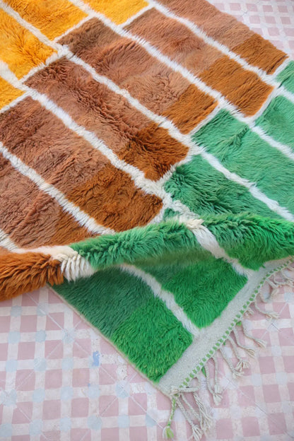 Tapis Berbère Coloré Géométrique Multicolore Qualité Supérieure - 247 x 145 cm Néda