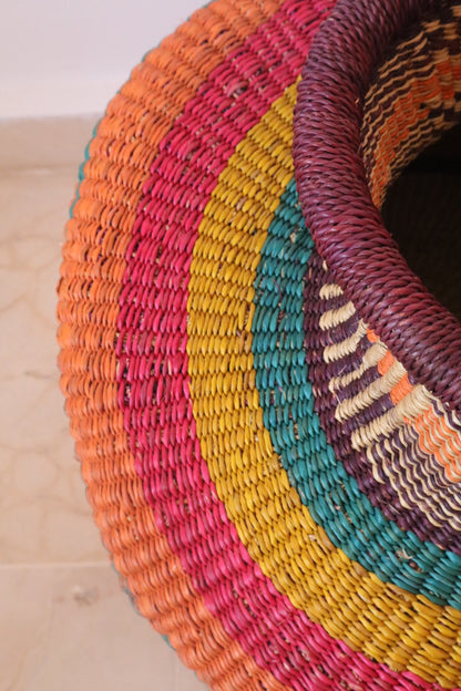 Burkina Faso Round - Cesta africana multicolor