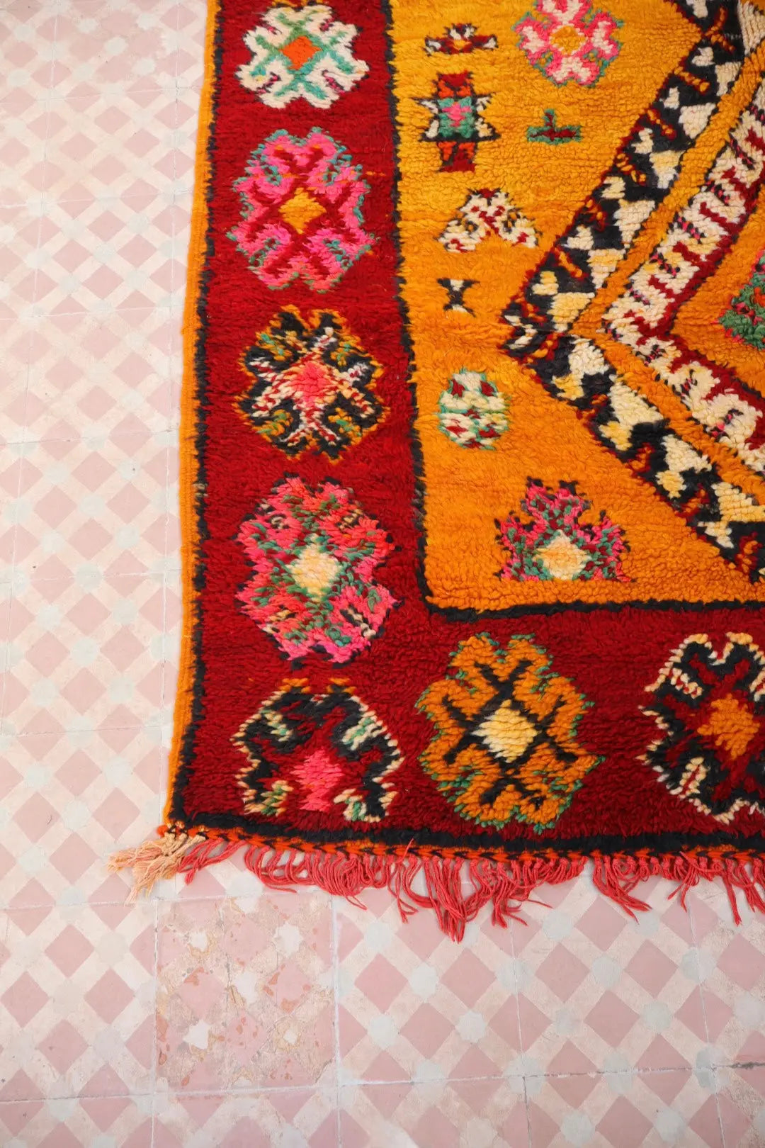 Tapis Berbère Boujaad Antique Orange et Rouge- 280 x 170 cm Néda