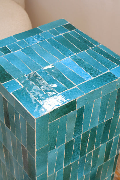 Colonne en Zellige Moderne Turquoise SENSE - 60 x 30 x 30 cm