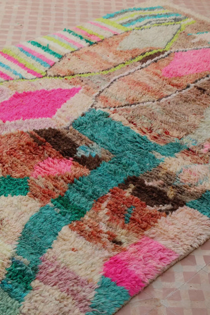 Tapis Berbère Boujad Coloré et Fluo - 258 x 168 cm Néda