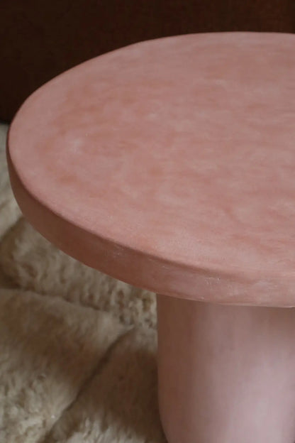 Table Basse Organique en Tadelakt - CURVE (Rose) Néda