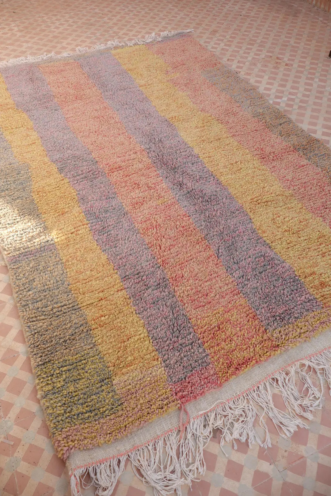 Tapis Berbère Coloré Rayé Béni Ouarain- 234 x 151 cm Néda