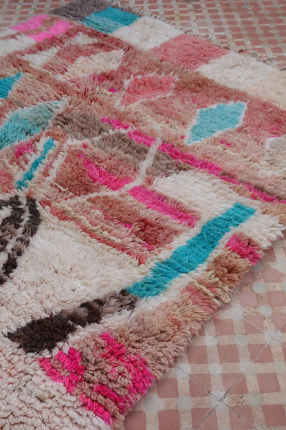 Alfombra Bereber Boujad Colorida Terracota Rosa Turquesa - 252 x 165 cm Néda