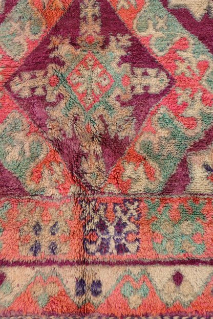 Tapis Berbère Boujaad Antique Violet Rose - 340 x 200 cm Néda
