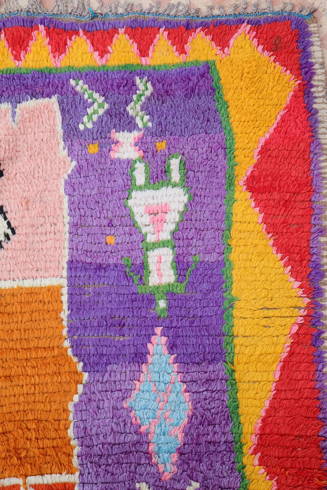 Berber tapijt Azilal Antique Lilas Multicolore - 285 x 122 cm Néda