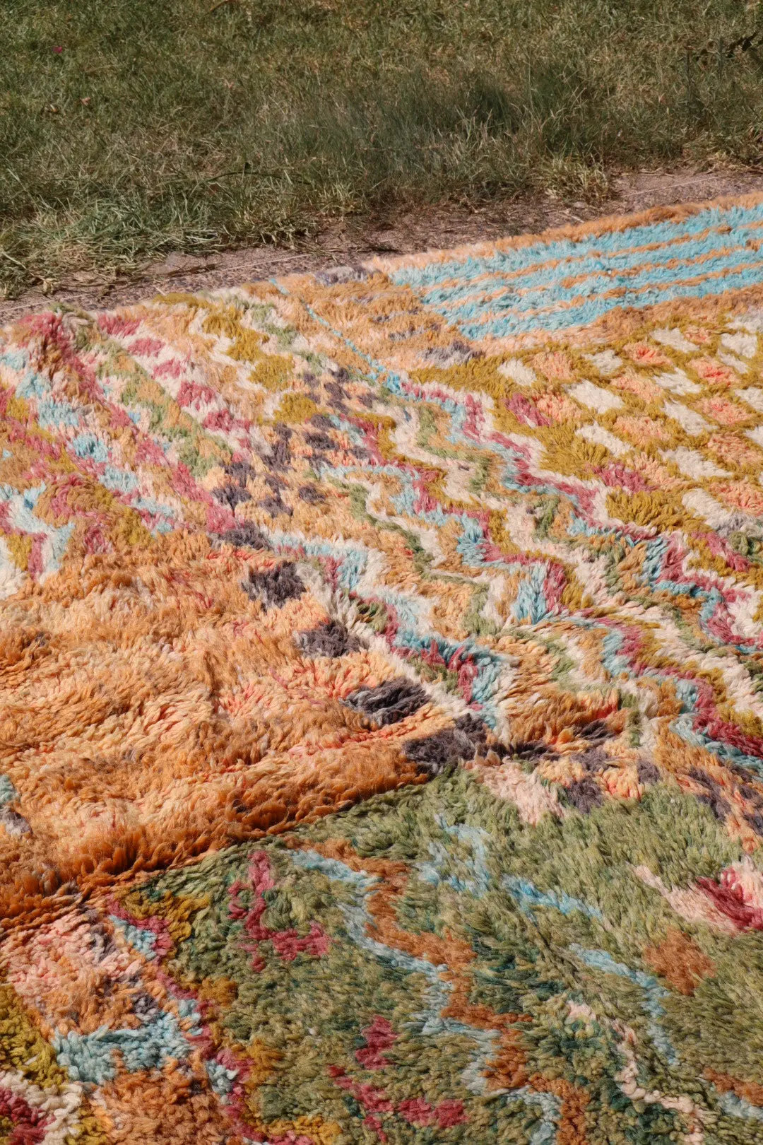Tapis Berbère Coloré Patchwork Béni Ouarain Qualité Supérieure - 301 x 204 cm Néda
