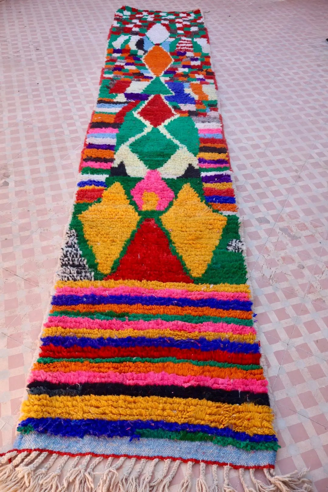 Tapis Berbère Couloir Boujaad Coloré Multicolore - 335 x 72 cm Néda