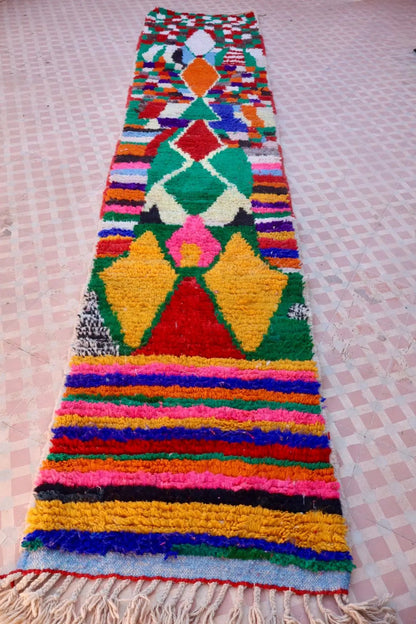 Tapis Berbère Couloir Boujaad Coloré Multicolore - 335 x 72 cm Néda