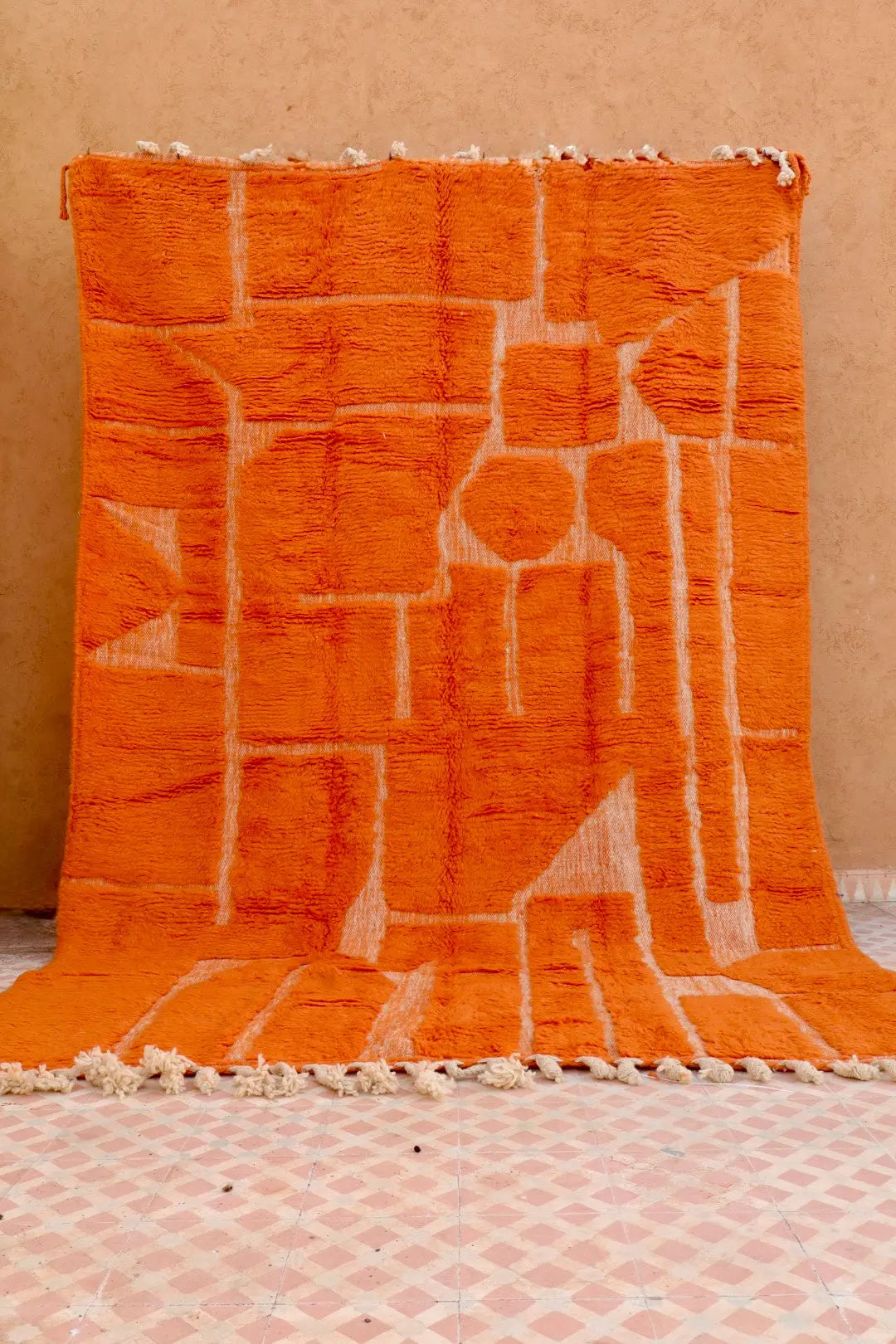 Berberteppich Orange Kupfer Beni Ouarain - 301 x 194 cm Néda