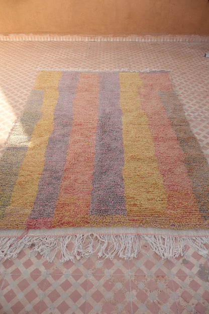Tapis Berbère Coloré Rayé Béni Ouarain- 234 x 151 cm Néda