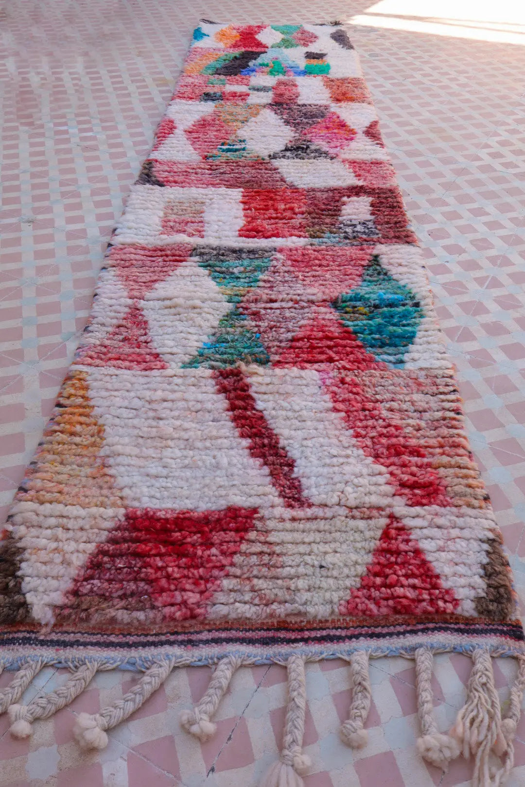 Tapis Berbère Couloir Boujaad Coloré - 287 x 64 cm Néda