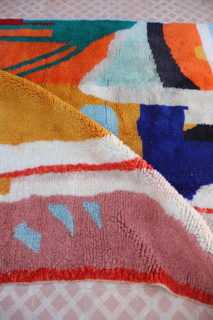 Tapis Berbère Azilal Multicolore Graphique Qualité Supérieure - 278 x 195 cm Néda