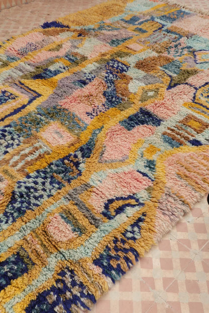 Tapis Berbère Abstrait Coloré Béni Ouarain Qualité Supérieure - 280 x 170 cm Néda