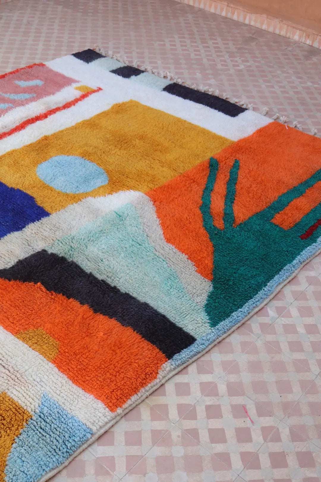 Tapis Berbère Azilal Multicolore Graphique Qualité Supérieure - 278 x 195 cm Néda