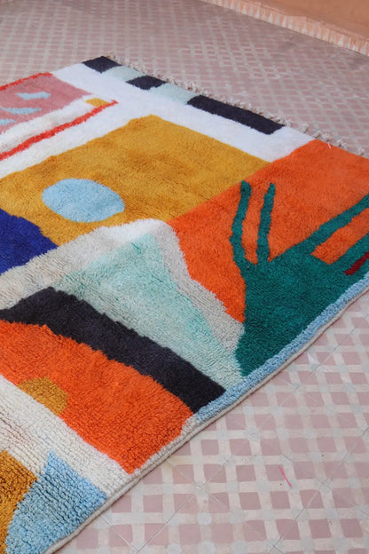 Tapis Berbère Azilal Multicolore Graphique Qualité Supérieure - 278 x 195 cm Néda