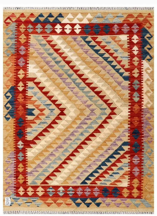 Tapis kilim afghan coloré jaune moutarde et multicolore tapis kilim fait main jaune kilim afghan coloré kilim gashgai neda-artisanat