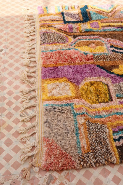 Tapis Berbère Tableau Multicolore Béni Ouarain Qualité Supérieure - 242 x 181 cm Néda
