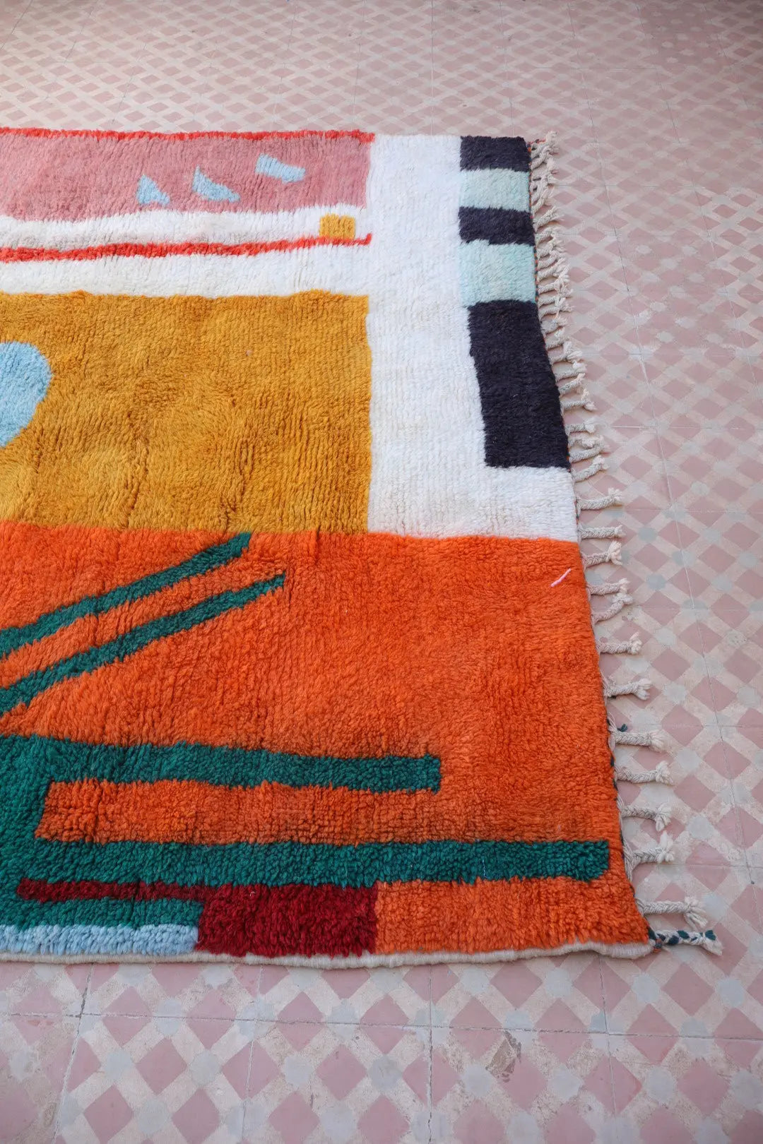 Tapis Berbère Azilal Multicolore Graphique Qualité Supérieure - 278 x 195 cm Néda