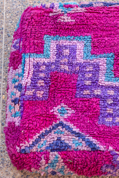 Magenta Violet Blauw Berber Poef