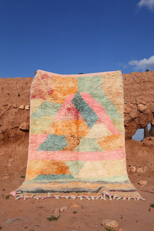 Tapis Berbère Boujad Coloré Couleurs Pastels - 249 × 156 cm Néda