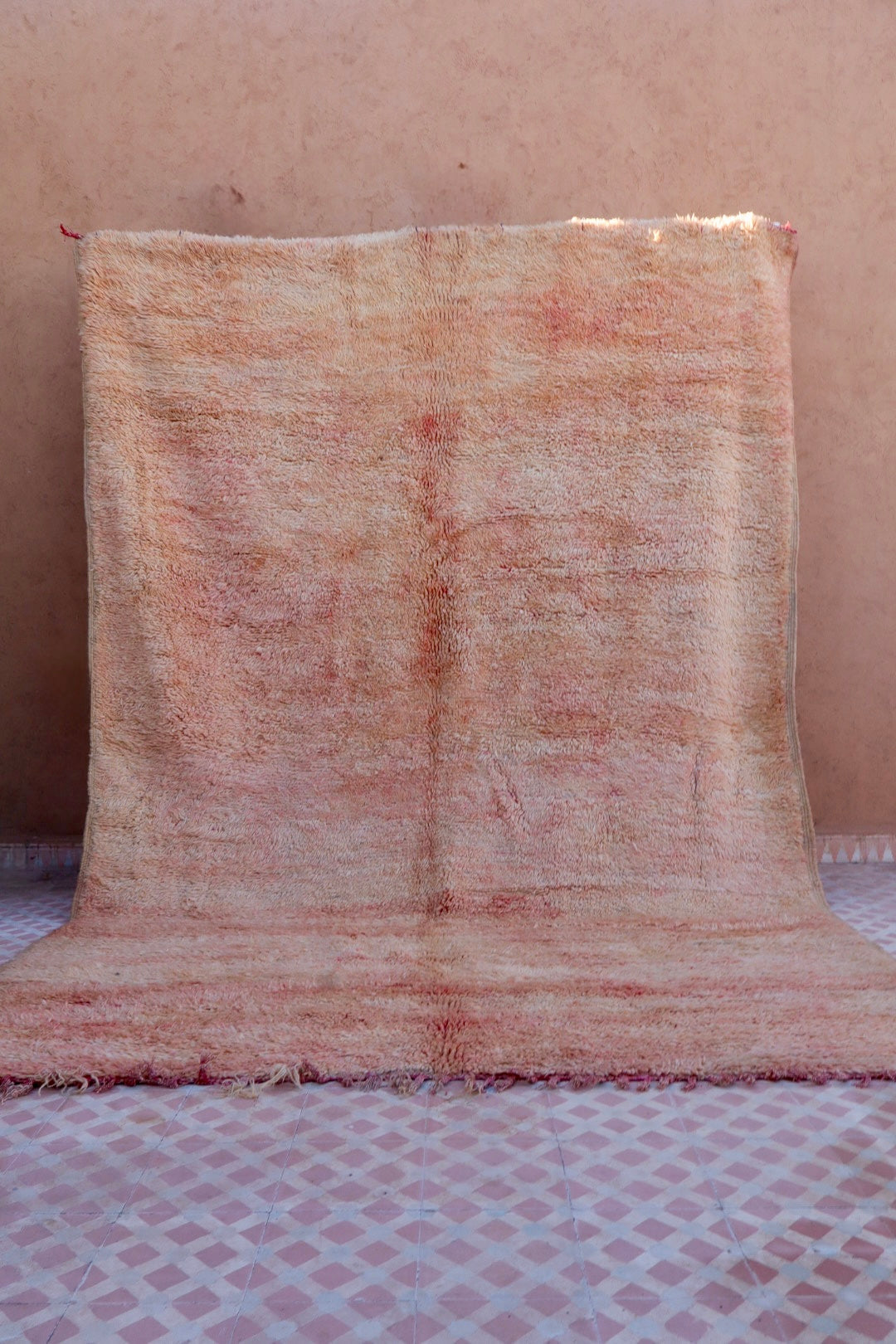 Alfombra Bereber Antigua Rosa Beige - 314 x 210 cm 